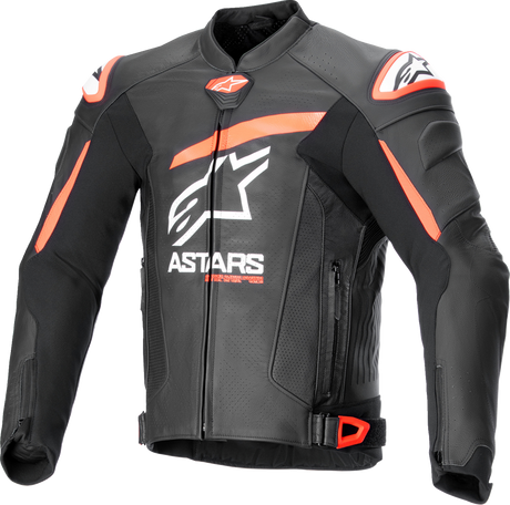 ALPINESTARS GP Plus R v4 Airflow Leather Jacket - Black/Red Fluo/White - US 38 / EU 48 3100624-1321-48