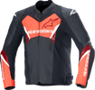 ALPINESTARS Faster v3 Airflow Leather Jacket - Black/Red Fluo - US 38 / EU 48 3103625-1030-48