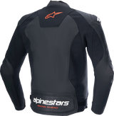ALPINESTARS Faster v3 Airflow Leather Jacket - Black/Red Fluo - US 38 / EU 48 3103625-1030-48