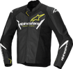 ALPINESTARS Faster v3 Airflow Leather Jacket - Black/White/Yellow Fluo - US 38 / EU 48 3103625-125-48