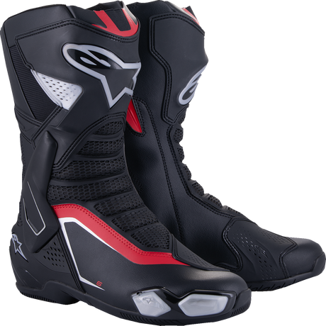ALPINESTARS SMX-6 V3 Boots - Black/Silver/Red - US 12.5/EU 48 2223025-199-48