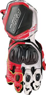 Pro Series Gp D3o Gloves Black/Flo Red Leather Sm