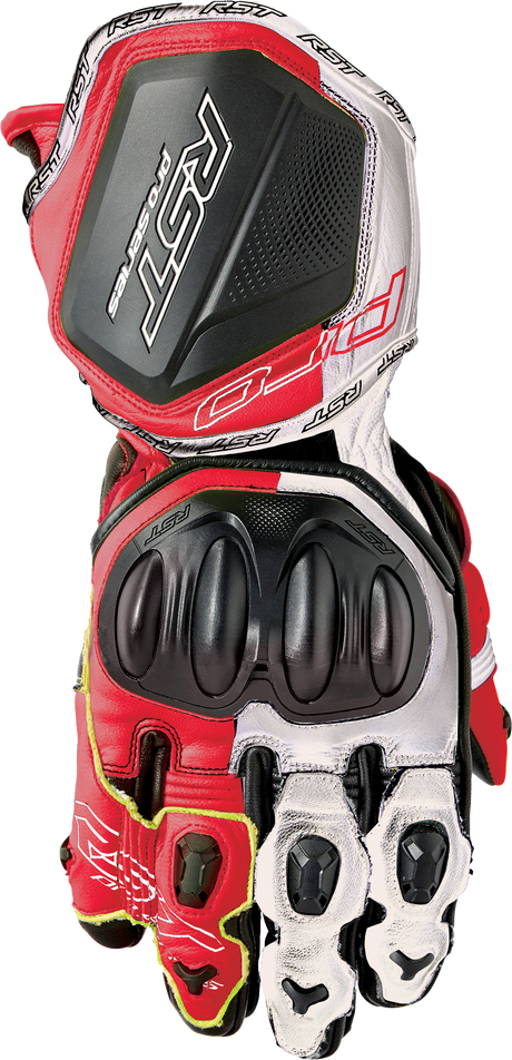 Pro Series Gp D3o Gloves Black/Flo Red Leather Sm