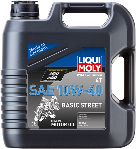 LIQUI MOLY Basic Street 4T Oil - 10W-40 - 4 Liters 20192