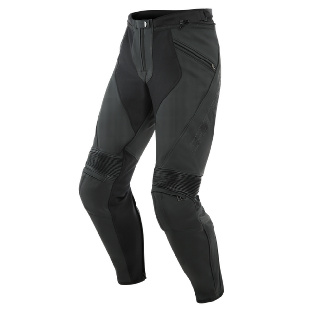 Dainese Pony 3 Leather Pants Perforated Matte Black Size - 52