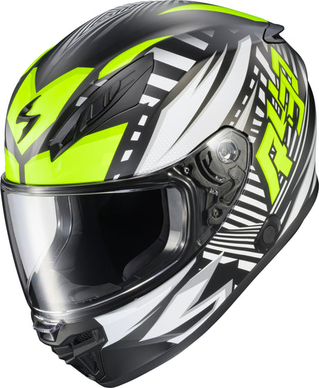 Exo R430 Full Face Helmet Head Trip Hi Viz 2x