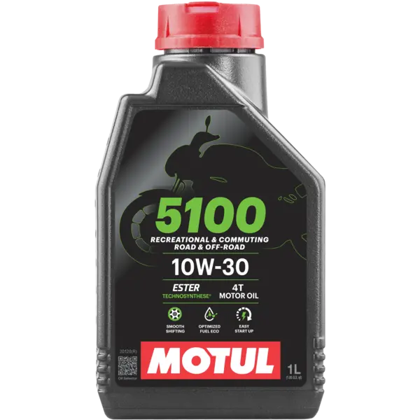 Motul 5100 4T 10W-30 Synthetic Blend Motorcycle Oil – 1L