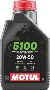 Motul 5100 4T 20W-50 Synthetic Blend Motorcycle Oil – 1L