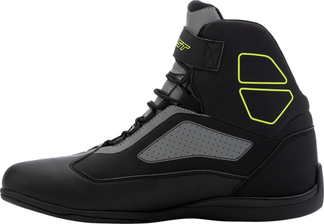 Sabre Moto Shoe Ce Boot Blk/Gry/Flo Yellow Sz 7