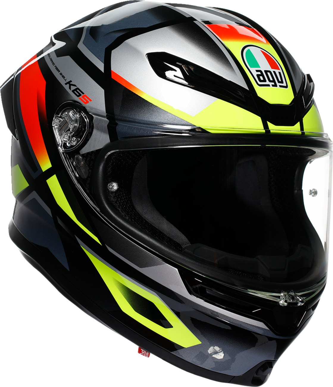 AGV K6 S Helmet - Erazer - Black/Red/Yellow Fluo - Small 2118395002-026-S