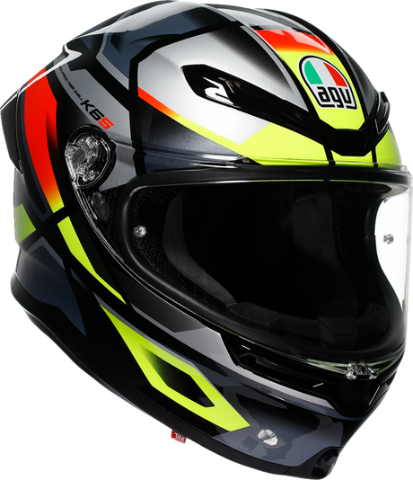 AGV K6 S Helmet - Erazer - Black/Red/Yellow Fluo - Small 2118395002-026-S