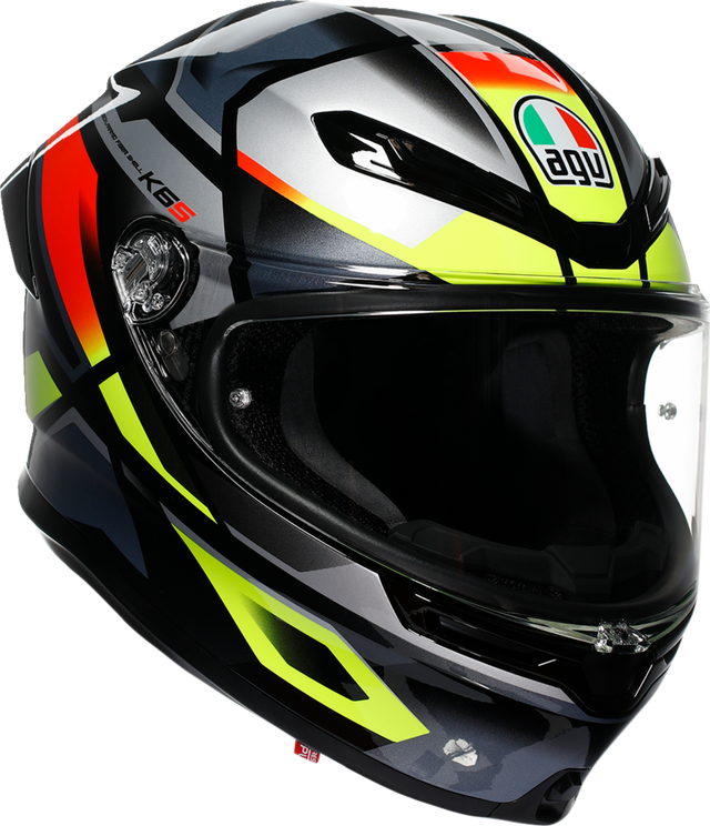 AGV K6 S Helmet - Erazer - Black/Red/Yellow Fluo - Small 2118395002-026-S