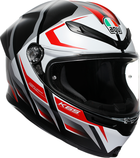 AGV K6 S Helmet - Karve - Matte Black/White/Red - Small 2118395002-025-S