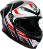 AGV K6 S Helmet - Karve - Matte Black/White/Red - Small 2118395002-025-S