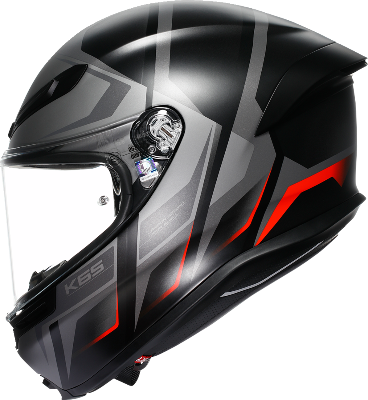AGV K6 S Helmet - Karve - Matte Black/Gray/Red - Small 2118395002-024-S