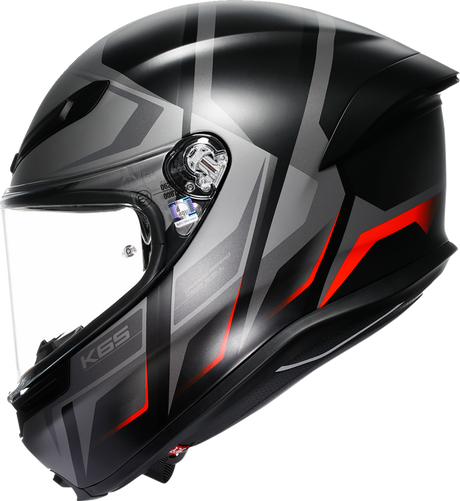 AGV K6 S Helmet - Karve - Matte Black/Gray/Red - Small 2118395002-024-S