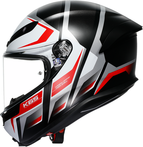 AGV K6 S Helmet - Karve - Matte Black/White/Red - Small 2118395002-025-S