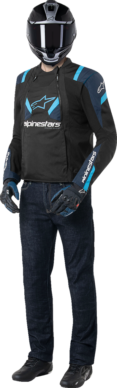 ALPINESTARS T-Stunt Air Jacket - Black/Dark Blue/Blithe Blue - Small 3301825-1386-S