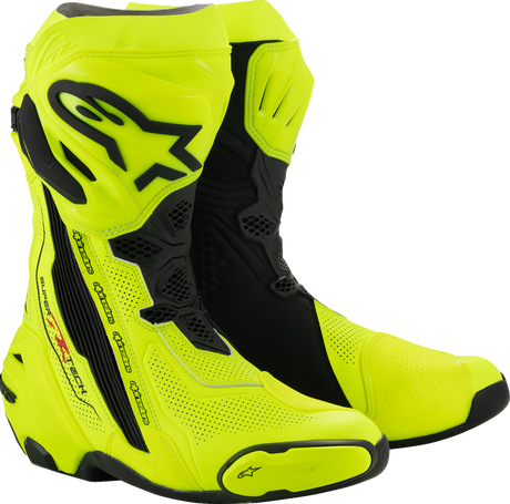 ALPINESTARS Supertech R Vented Boots - Fluorescent Yellow/Black - US 6 / EU 39 2220121-551-39