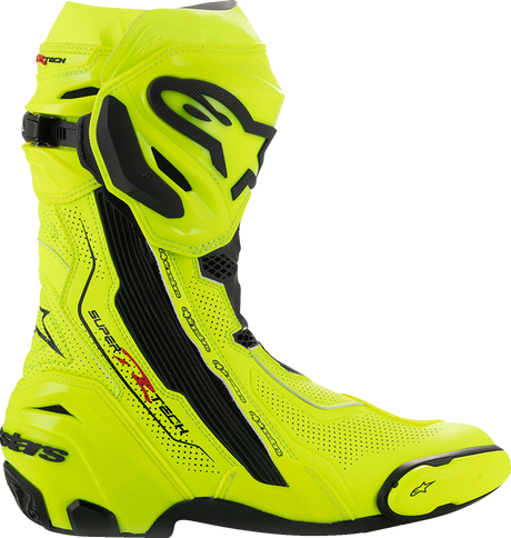 ALPINESTARS Supertech R Vented Boots - Fluorescent Yellow/Black - US 6 / EU 39 2220121-551-39