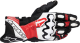 ALPINESTARS GP Plus R V3 Leather Gloves - Black/White/Bright Red - Small 3550825-1304-S