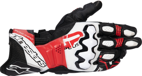 ALPINESTARS GP Plus R V3 Leather Gloves - Black/White/Bright Red - Small 3550825-1304-S