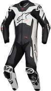 ALPINESTARS GP Plus v4 Sprint 1-Piece Leather Suit - Black/Red Fluo/White - US 38 / EU 48 3150225-1231-48