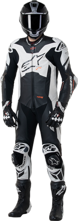 ALPINESTARS GP Plus v4 Sprint 1-Piece Leather Suit - Black/Red Fluo/White - US 38 / EU 48 3150225-1231-48