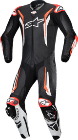 ALPINESTARS GP Tech v5 1-Piece Leather Suit - Black/White/Red Fluo - US 38 / EU 48 3150226-1231-48