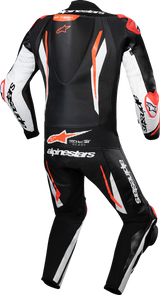ALPINESTARS GP Tech v5 1-Piece Leather Suit - Black/White/Red Fluo - US 38 / EU 48 3150226-1231-48