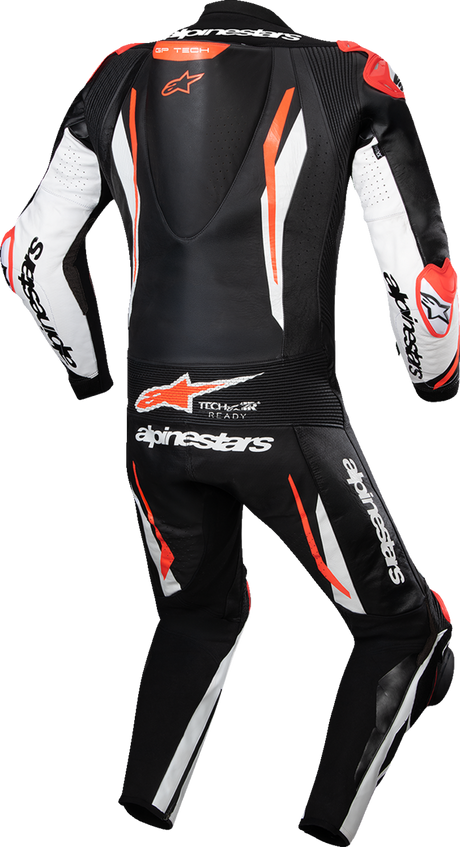 ALPINESTARS GP Tech v5 1-Piece Leather Suit - Black/White/Red Fluo - US 38 / EU 48 3150226-1231-48