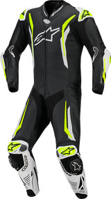 ALPINESTARS GP Tech v5 1-Piece Leather Suit - Black/White/Yellow Fluo - US 38 / EU 48 3150226-125-48
