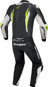 ALPINESTARS GP Tech v5 1-Piece Leather Suit - Black/White/Yellow Fluo - US 38 / EU 48 3150226-125-48