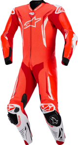 ALPINESTARS GP Tech v5 1-Piece Leather Suit - Red Fluo/Bright Red/White - US 38 / EU 48 3150226-3310-48