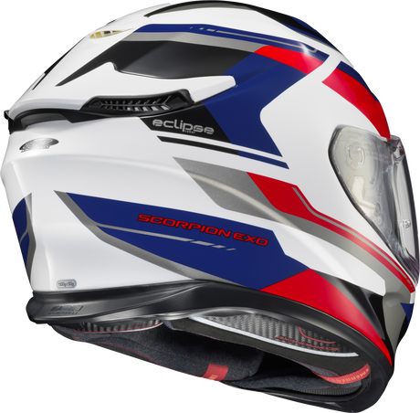 Exo Eclipse Full Face Helmet Lunar White/Red/Blue 2x