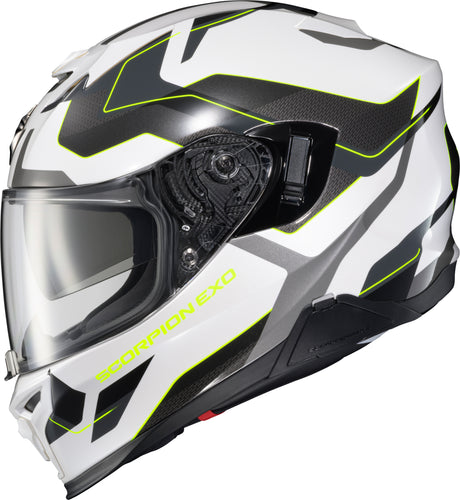 Exo T520 Full Face Helmet Zuse White/Hi Viz 2x