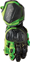 Pro Series Gp D3o Gloves Black/Flo Green Leather Sm