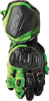 Pro Series Gp D3o Gloves Black/Flo Green Leather Sm