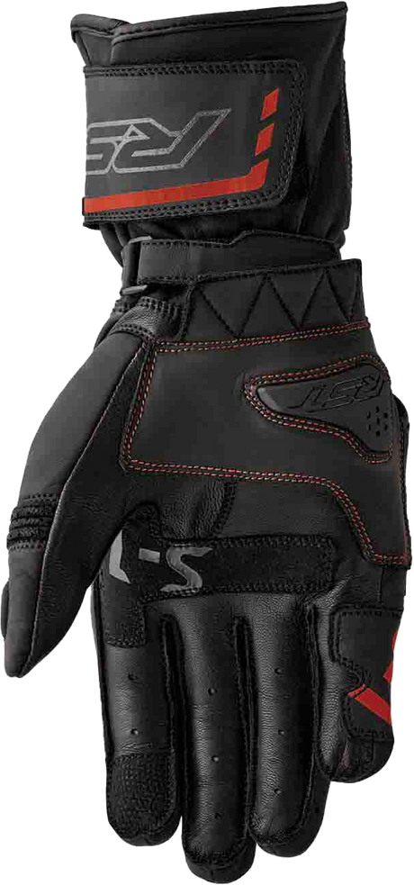 S1 Glove Blk/Red Leather Md