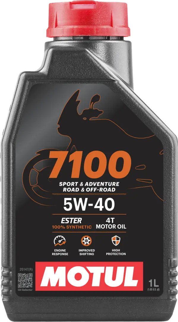 Motul 7100 4T Synthetic Motorcycle Oil – 5W-40 – 1L