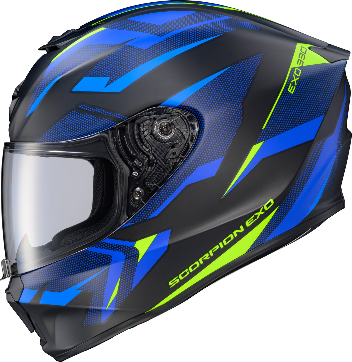 Exo R330 Full Face Helmet Saga Black/Blue/Hi Vis 2x