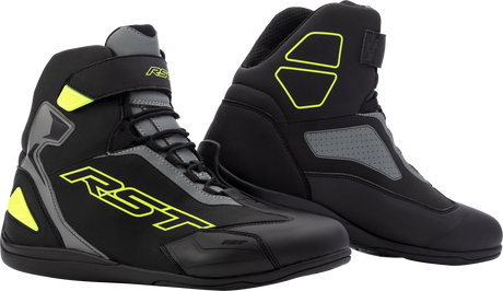 Sabre Moto Shoe Ce Boot Blk/Gry/Flo Yellow Sz 7