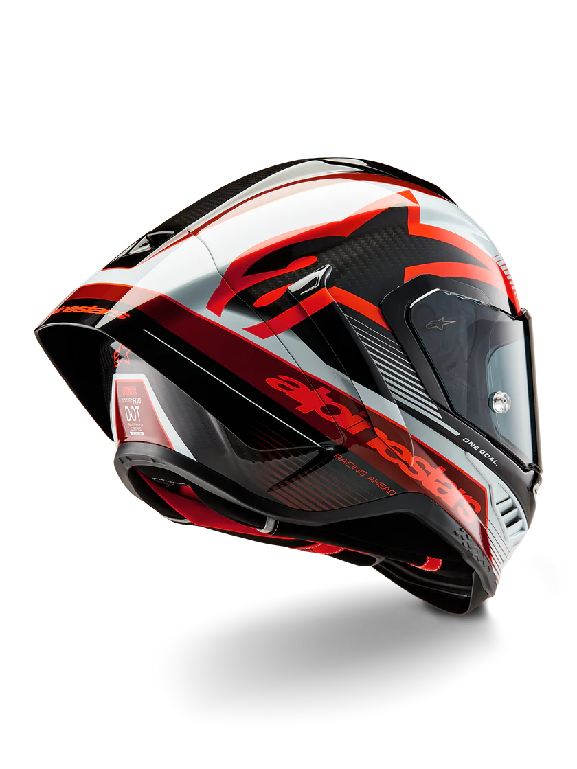 Alpinestars Supertech R10 Helmet – Team (Black / Carbon Red / Gloss White)