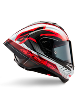 Alpinestars Supertech R10 Helmet – Team (Black / Carbon Red / Gloss White)