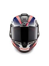 Alpinestars Supertech R10 Helmet – Team (Matte Black / Carbon Red Fluo / Blue)