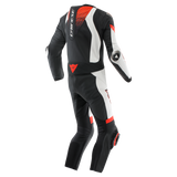 Dainese Laguna Seca 6 1PC Leather Suit Perforated Black/White/Red Fluorescent Size - 44