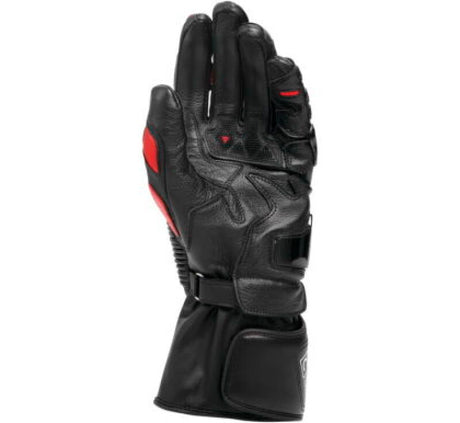 Dainese Druid 4 Leather Gloves Black/Lava-Red/White - Large