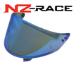 Front Quarter View of Iridium Blue  NZ-Race Visor