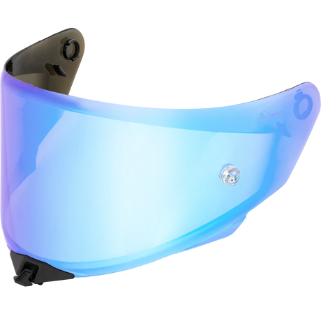 Front Quarter View of TT-REVO Iridium Sky Blue Visor
