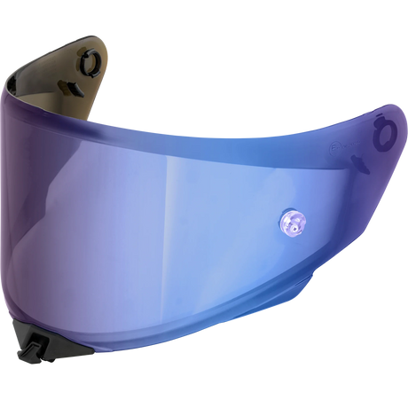 Front Quarter View of TT-REVO Iridium Blue Visor